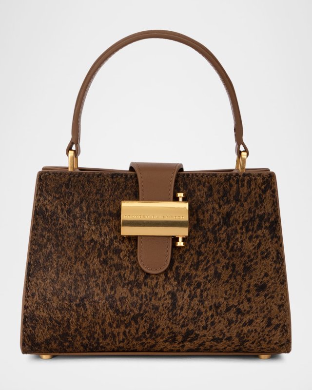 Jordi Leather & Spotted Calf Hair Shoulder Bag